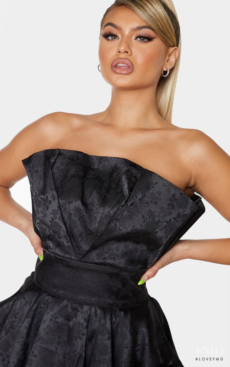 Sofia Jamora featured in  the PrettyLittleThing catalogue for Spring/Summer 2020