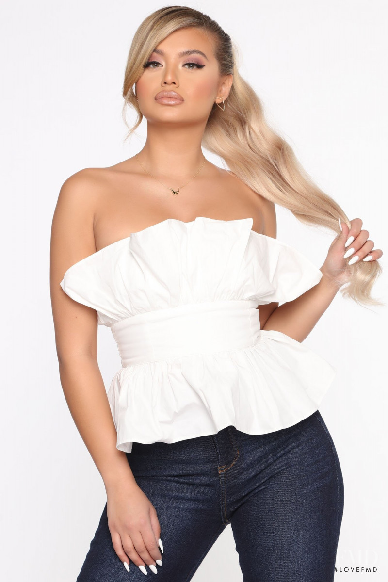 Sofia Jamora featured in  the Fashion Nova catalogue for Spring/Summer 2020