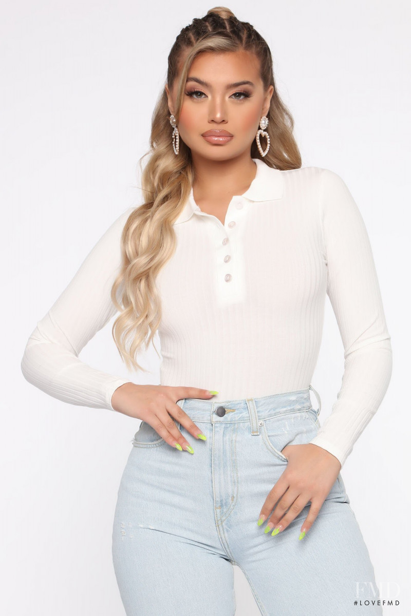 Sofia Jamora featured in  the Fashion Nova catalogue for Spring/Summer 2020