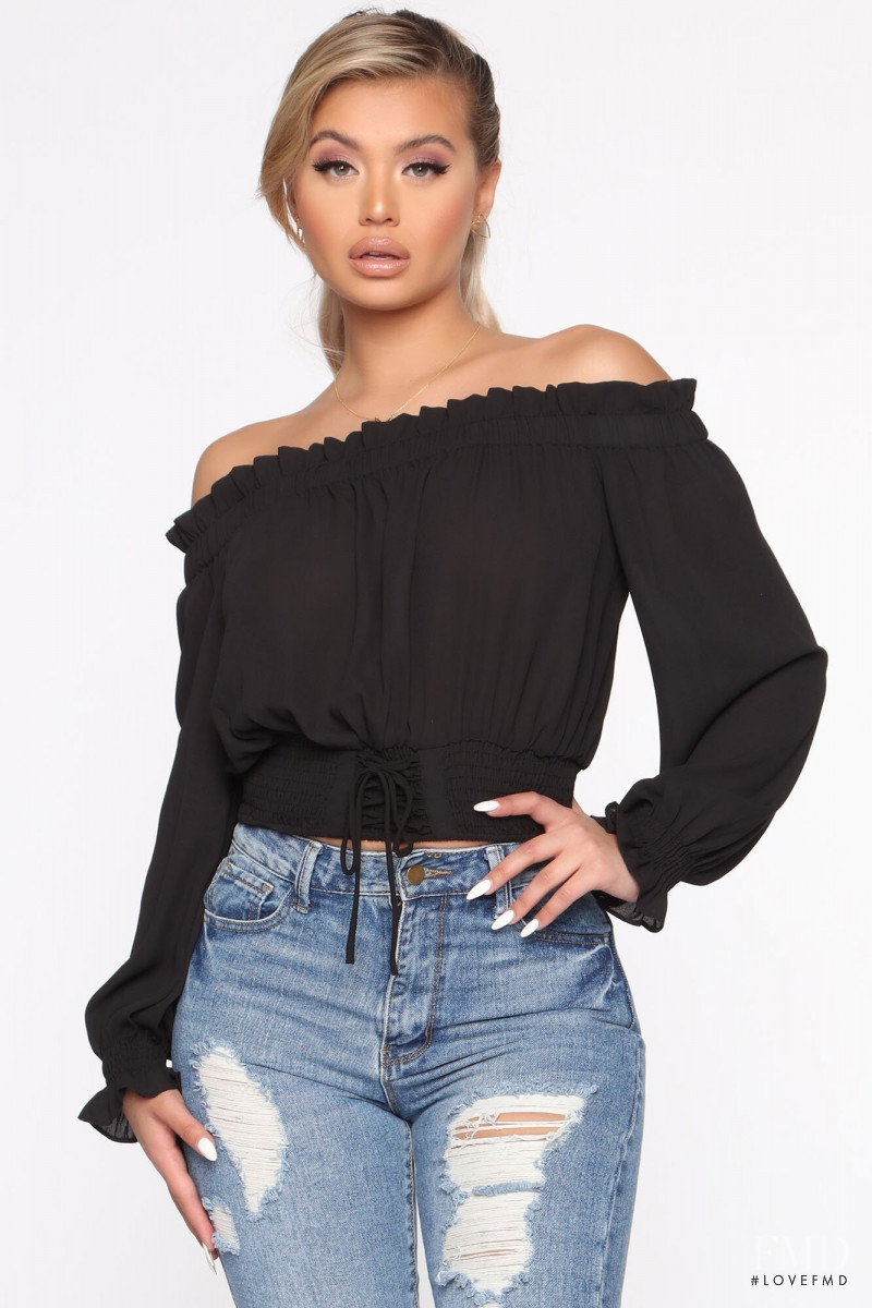 Sofia Jamora featured in  the Fashion Nova catalogue for Spring/Summer 2020