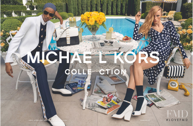 Rianne Van Rompaey featured in  the Michael Kors Collection advertisement for Spring/Summer 2020