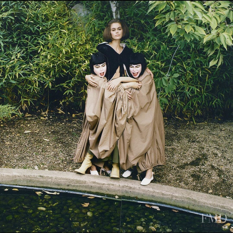 Kaia Gerber featured in  the Loewe advertisement for Spring/Summer 2020