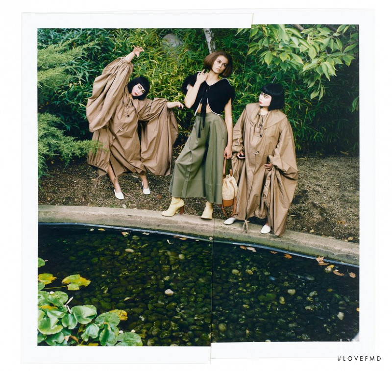 Kaia Gerber featured in  the Loewe advertisement for Spring/Summer 2020