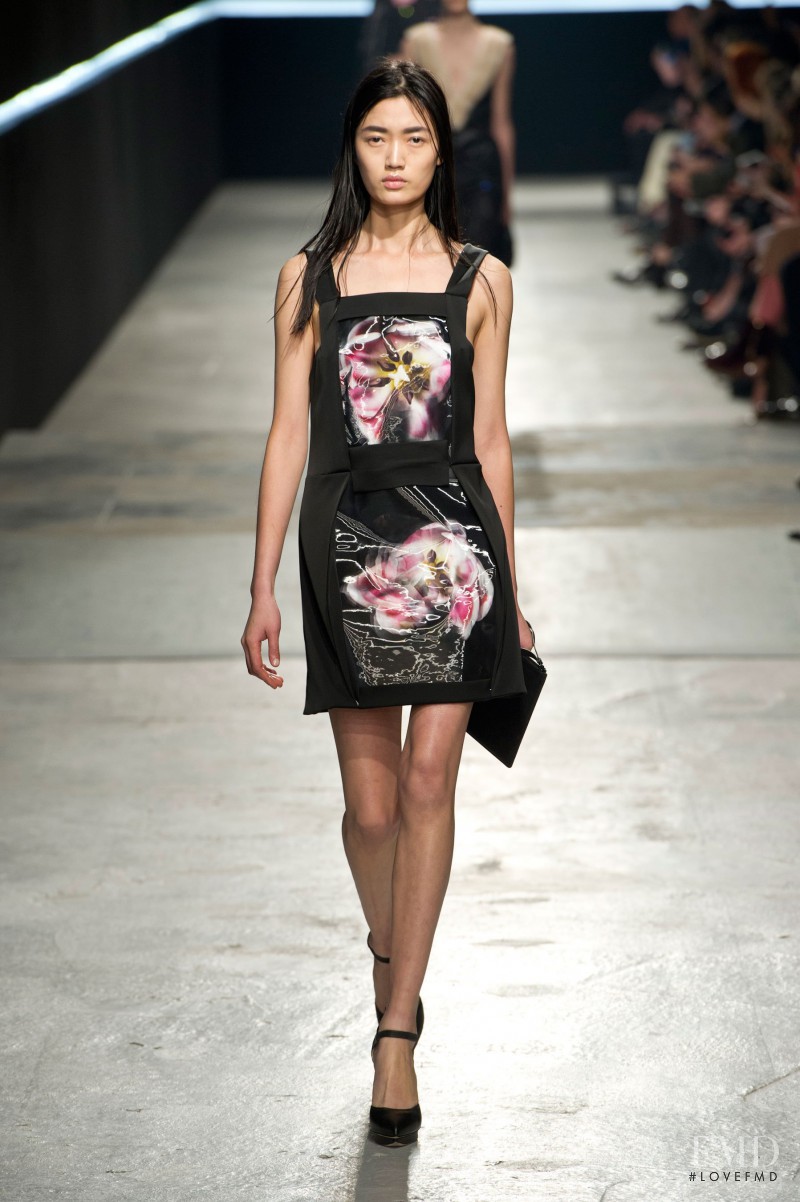 Qi Wen featured in  the Christopher Kane fashion show for Autumn/Winter 2014
