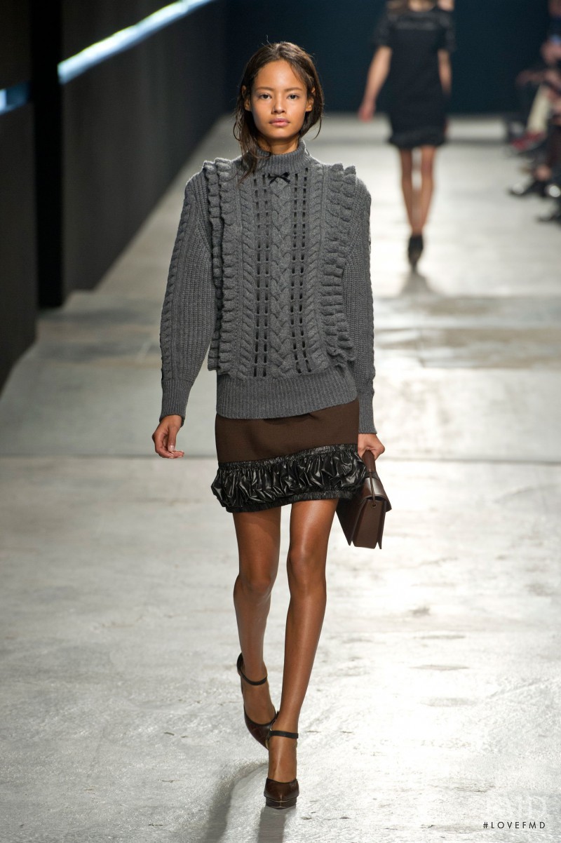 Malaika Firth featured in  the Christopher Kane fashion show for Autumn/Winter 2014
