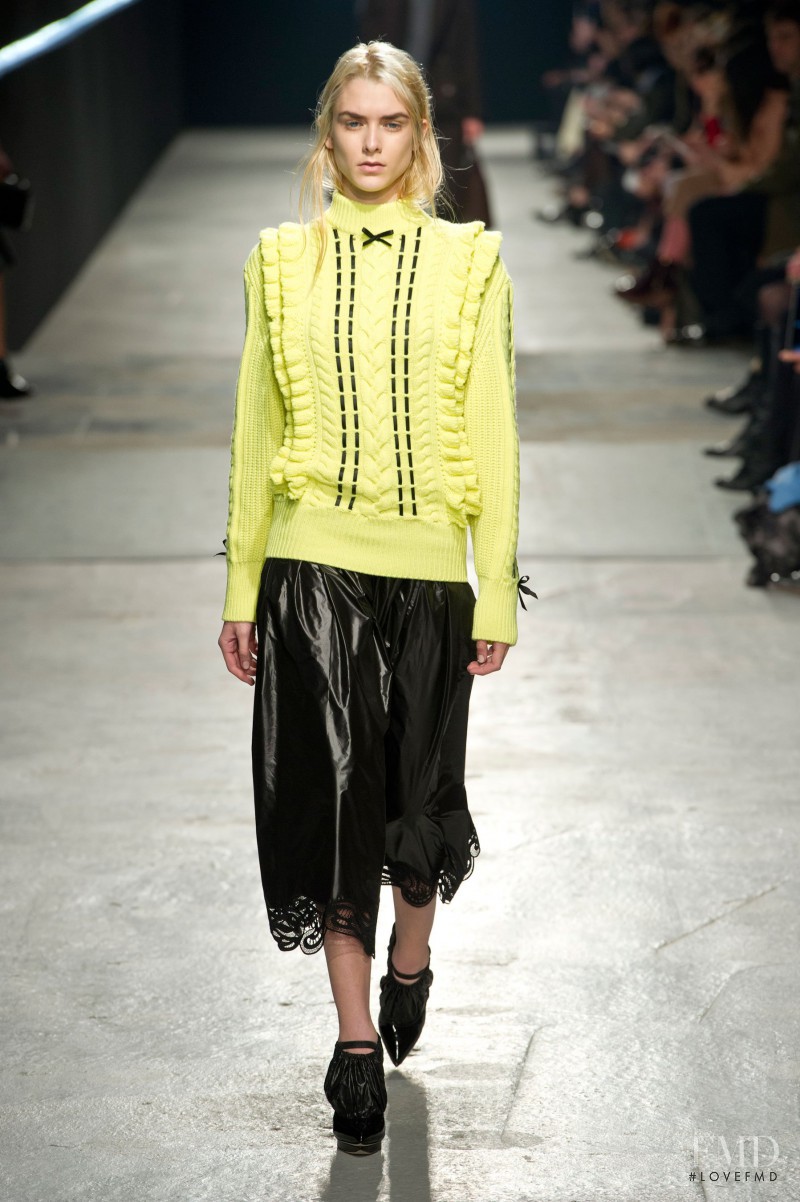Kelsey Owens featured in  the Christopher Kane fashion show for Autumn/Winter 2014