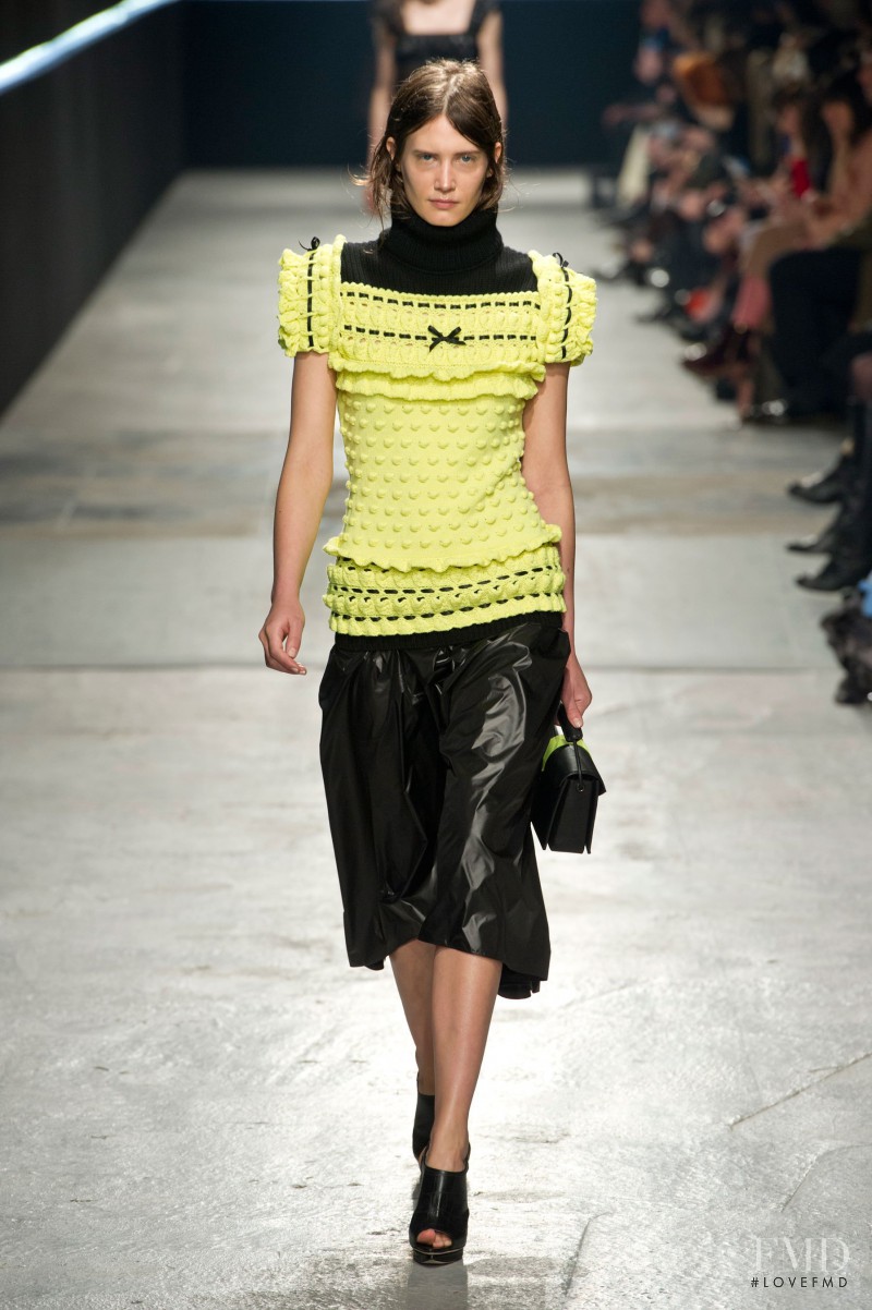 Drake Burnette featured in  the Christopher Kane fashion show for Autumn/Winter 2014