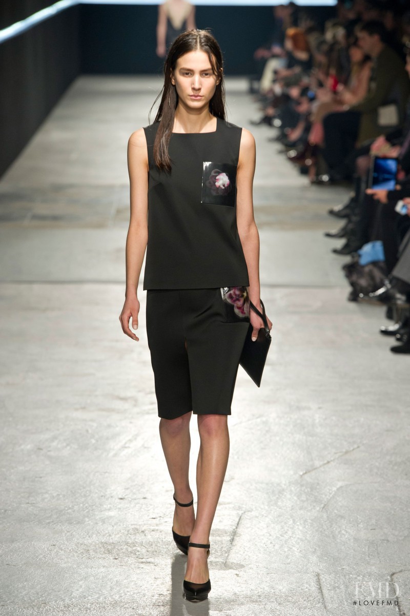 Mijo Mihaljcic featured in  the Christopher Kane fashion show for Autumn/Winter 2014