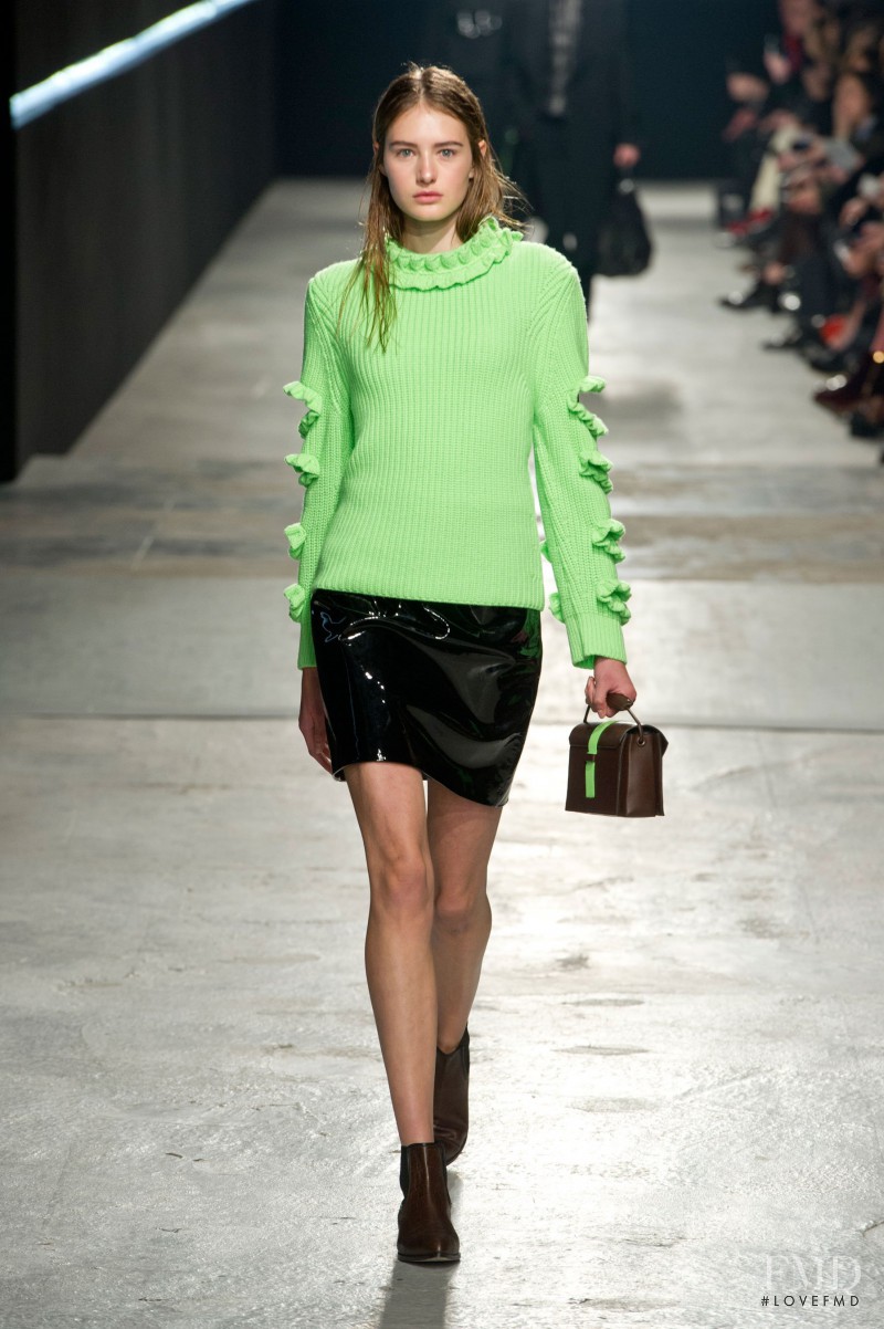 Sanne Vloet featured in  the Christopher Kane fashion show for Autumn/Winter 2014