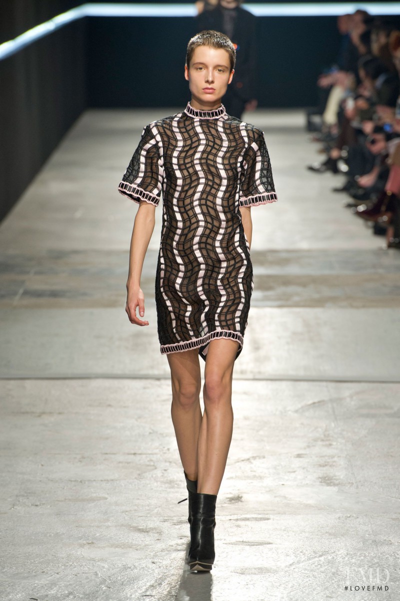 Alina Levichkina featured in  the Christopher Kane fashion show for Autumn/Winter 2014