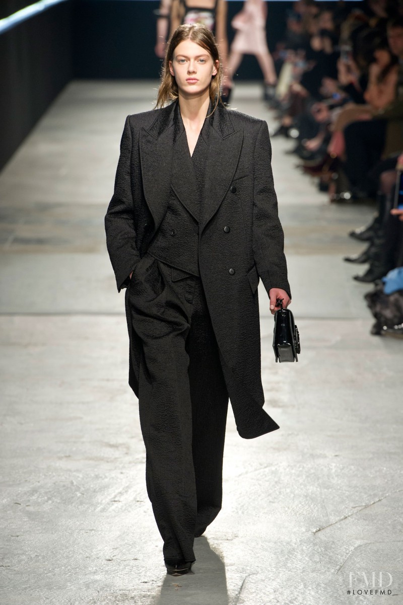 Tess Hellfeuer featured in  the Christopher Kane fashion show for Autumn/Winter 2014