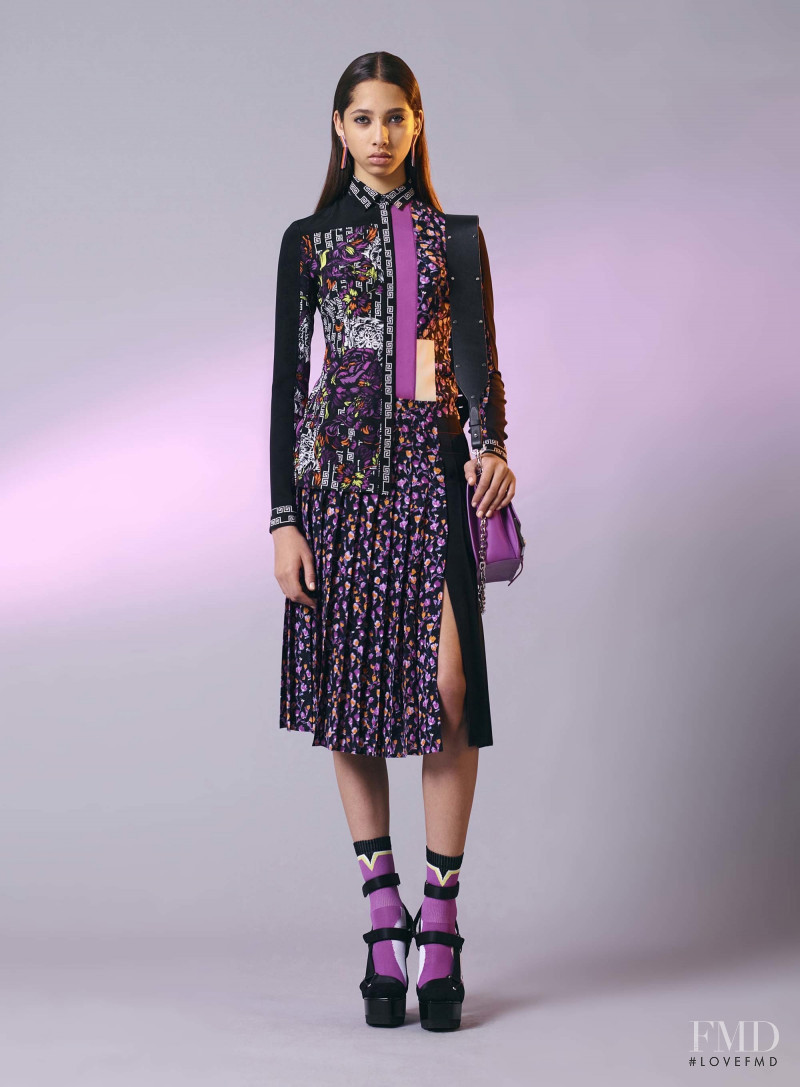 Yasmin Wijnaldum featured in  the Versace lookbook for Resort 2017