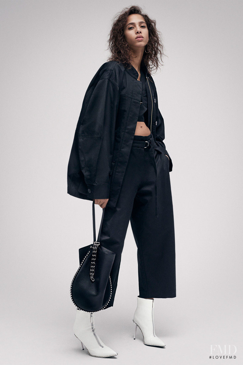 Yasmin Wijnaldum featured in  the T by Alexander Wang lookbook for Pre-Fall 2017