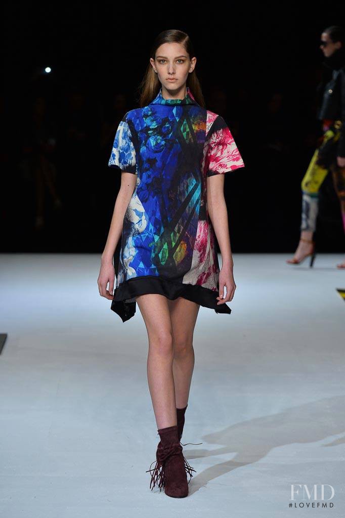 Sarah Harper featured in  the Just Cavalli fashion show for Autumn/Winter 2014