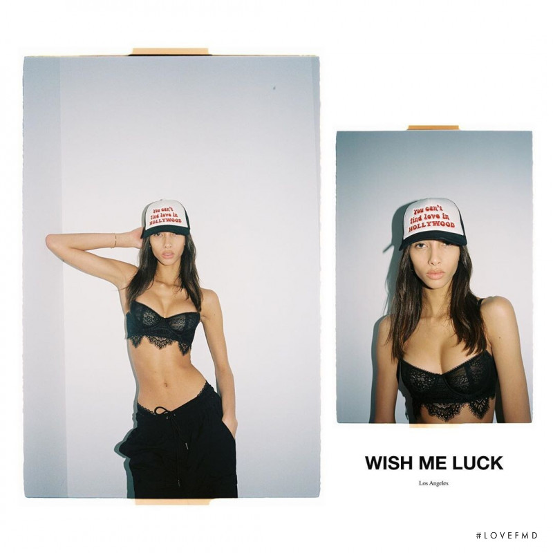 Yasmin Wijnaldum featured in  the Wish Me Luck advertisement for Spring/Summer 2019