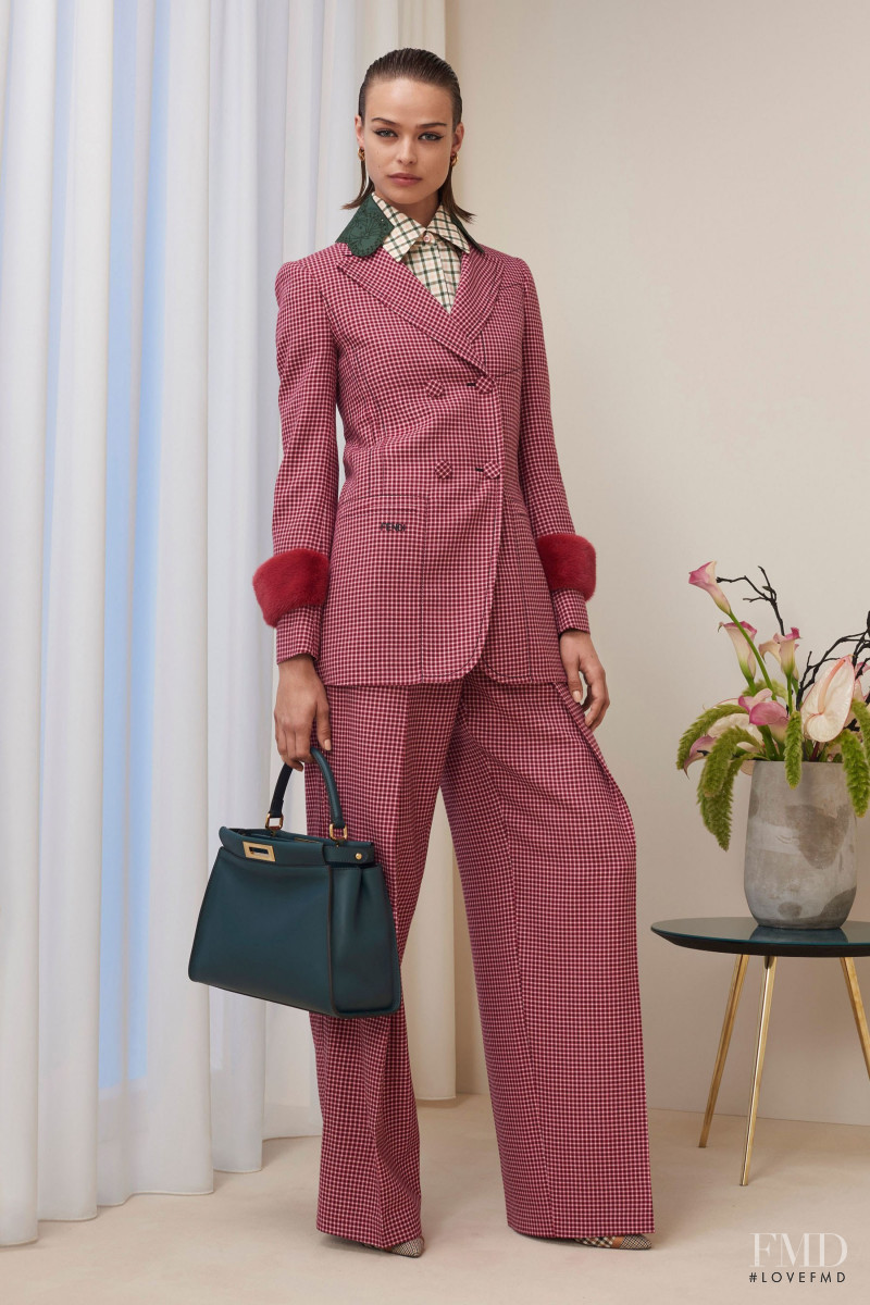 Birgit Kos featured in  the Fendi lookbook for Pre-Fall 2018