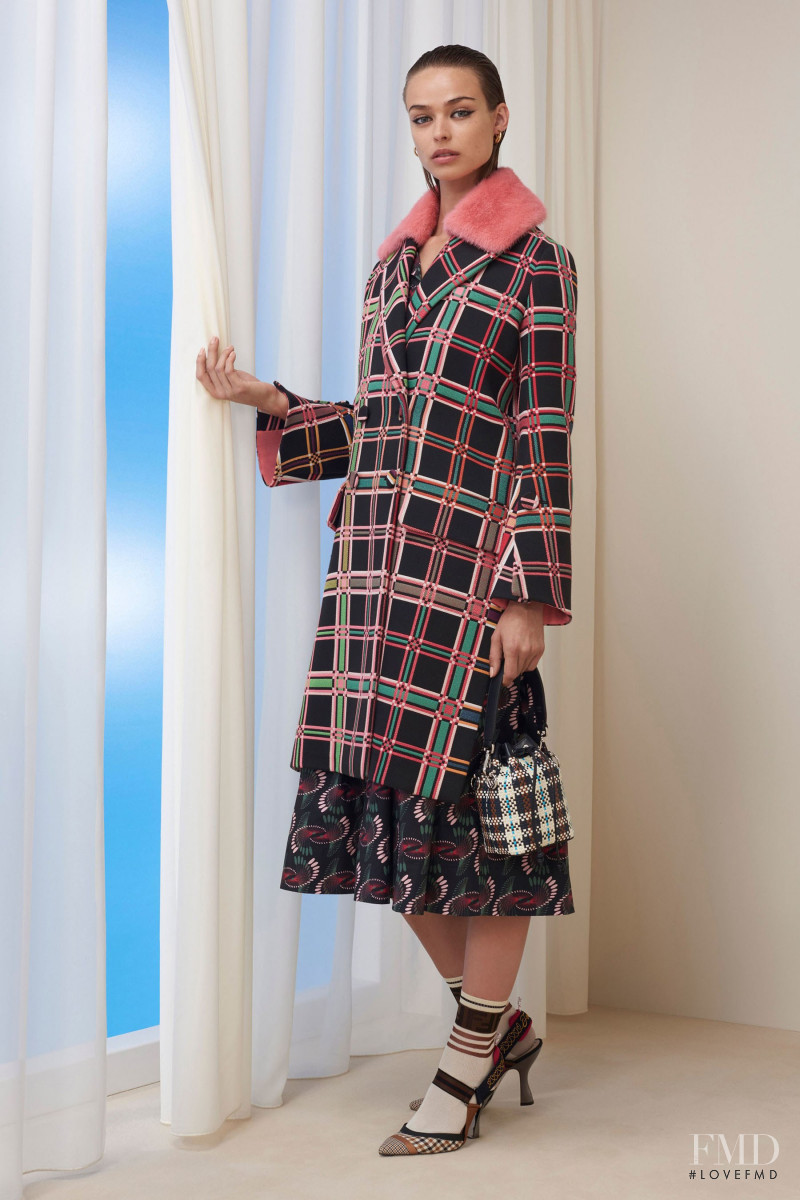 Birgit Kos featured in  the Fendi lookbook for Pre-Fall 2018