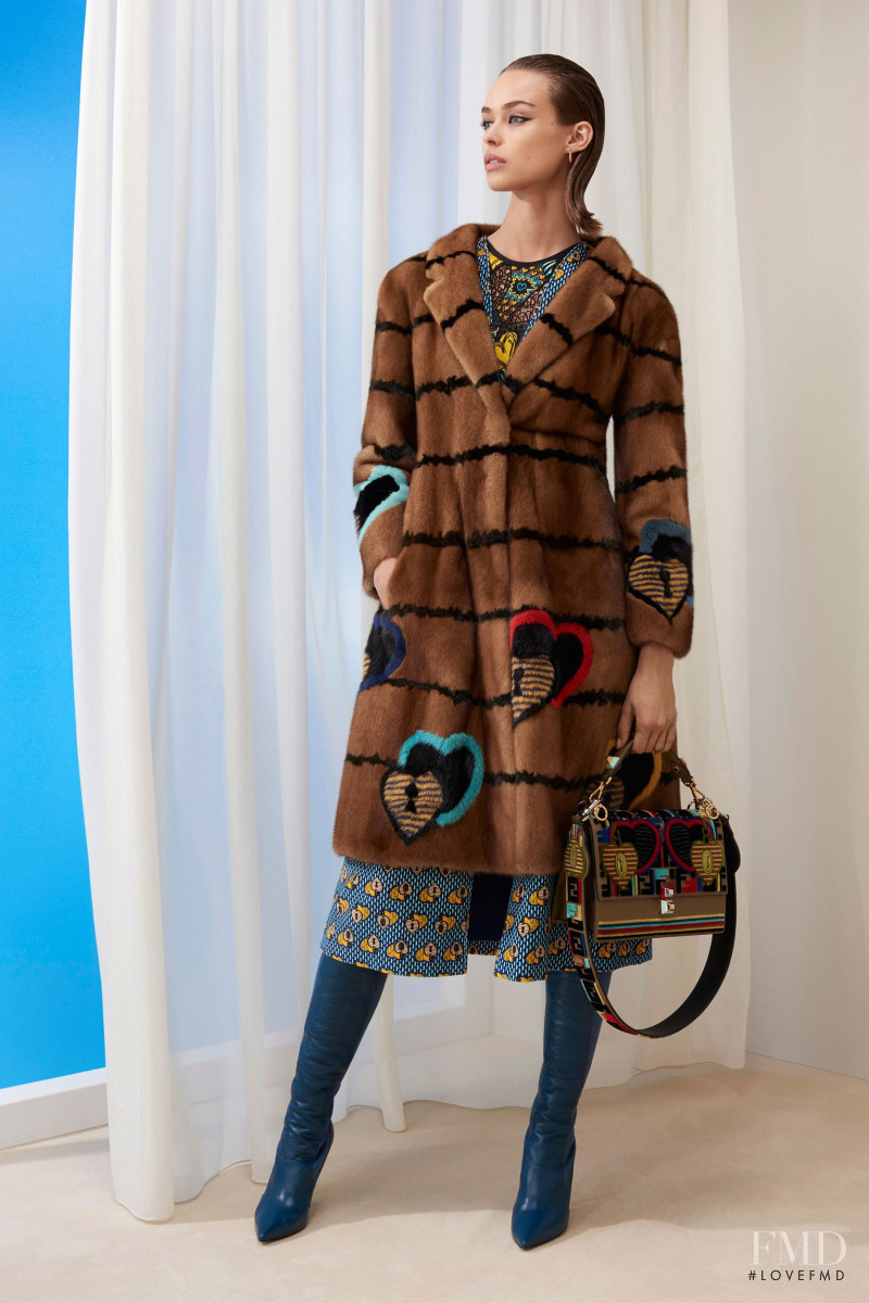 Birgit Kos featured in  the Fendi lookbook for Pre-Fall 2018