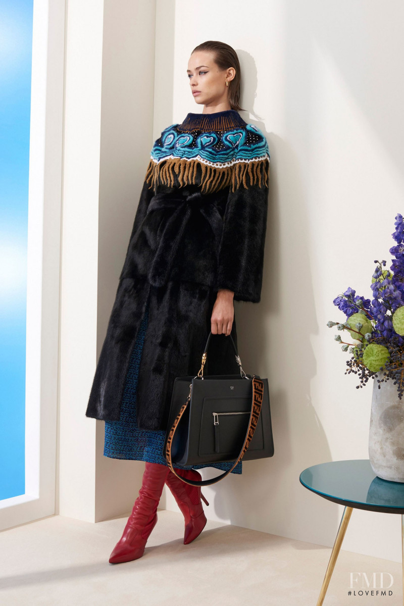 Birgit Kos featured in  the Fendi lookbook for Pre-Fall 2018