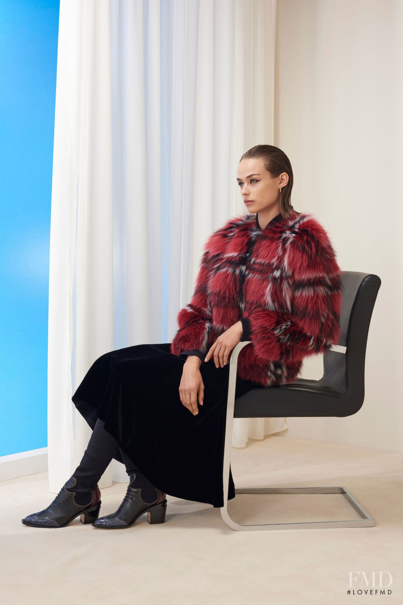 Birgit Kos featured in  the Fendi lookbook for Pre-Fall 2018