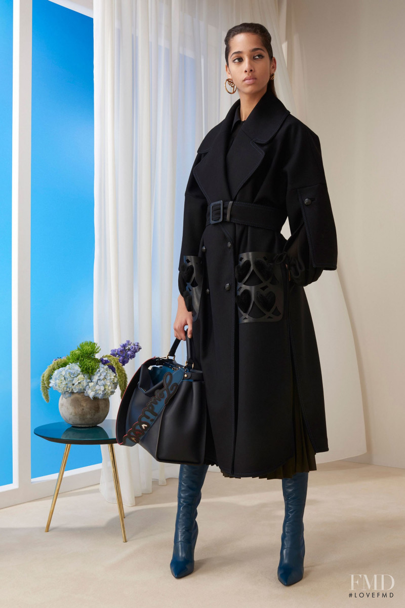 Yasmin Wijnaldum featured in  the Fendi lookbook for Pre-Fall 2018