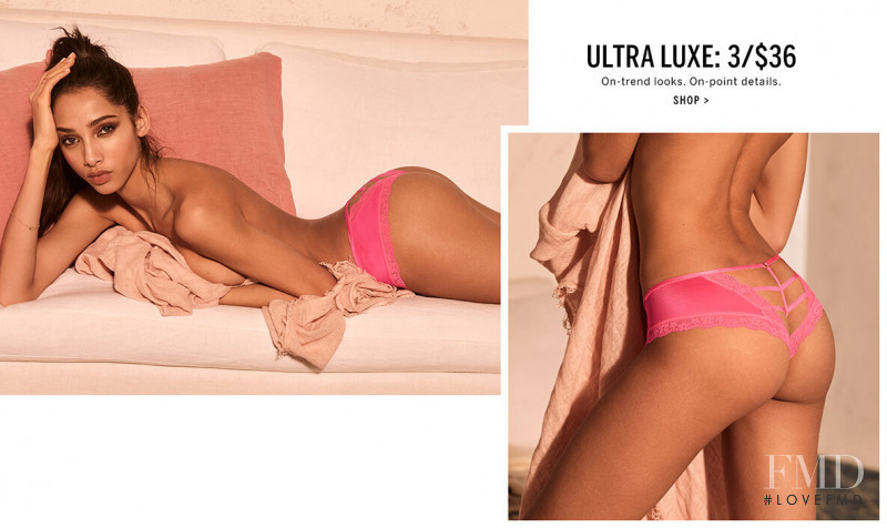 Yasmin Wijnaldum featured in  the Victoria\'s Secret catalogue for Spring/Summer 2019