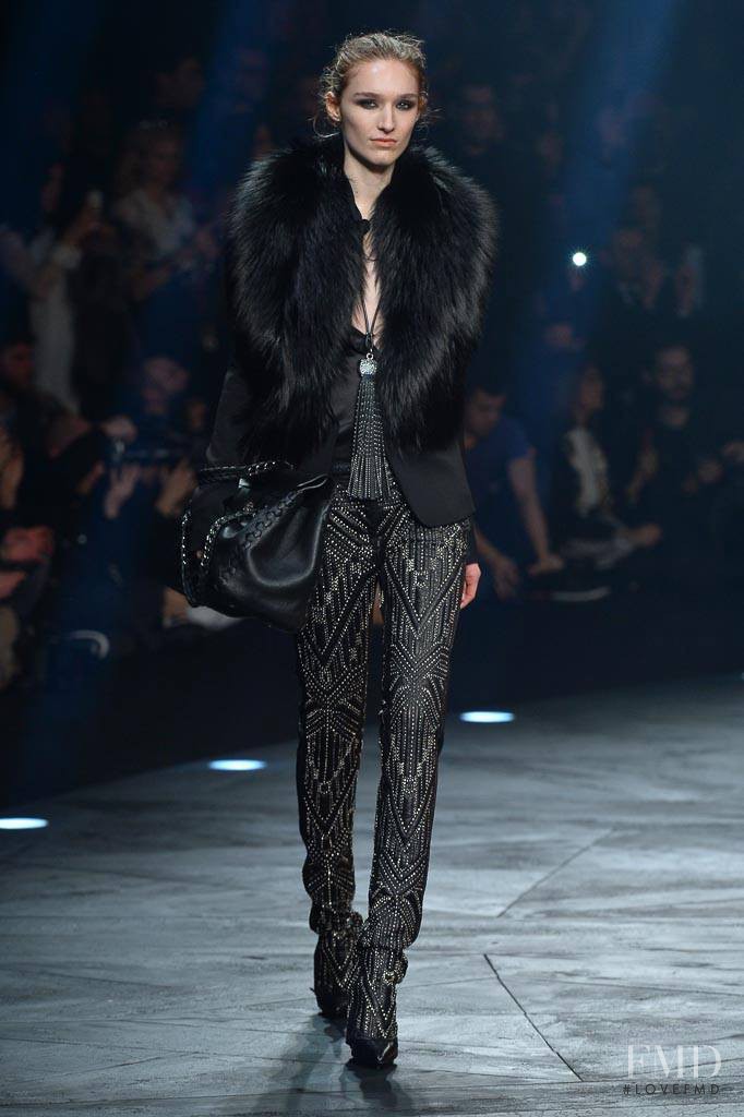 Manuela Frey featured in  the Roberto Cavalli fashion show for Autumn/Winter 2014