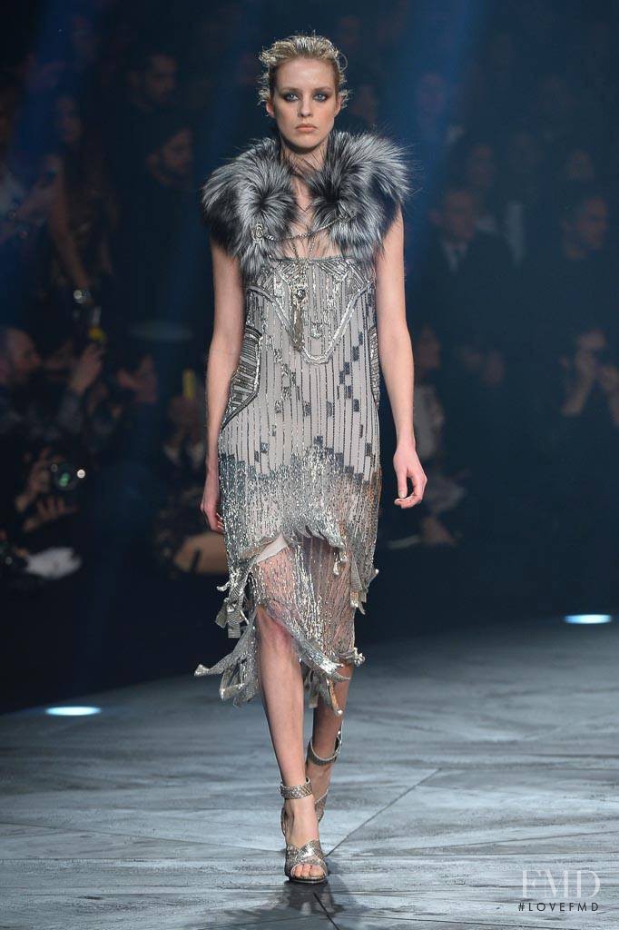 Julia Frauche featured in  the Roberto Cavalli fashion show for Autumn/Winter 2014