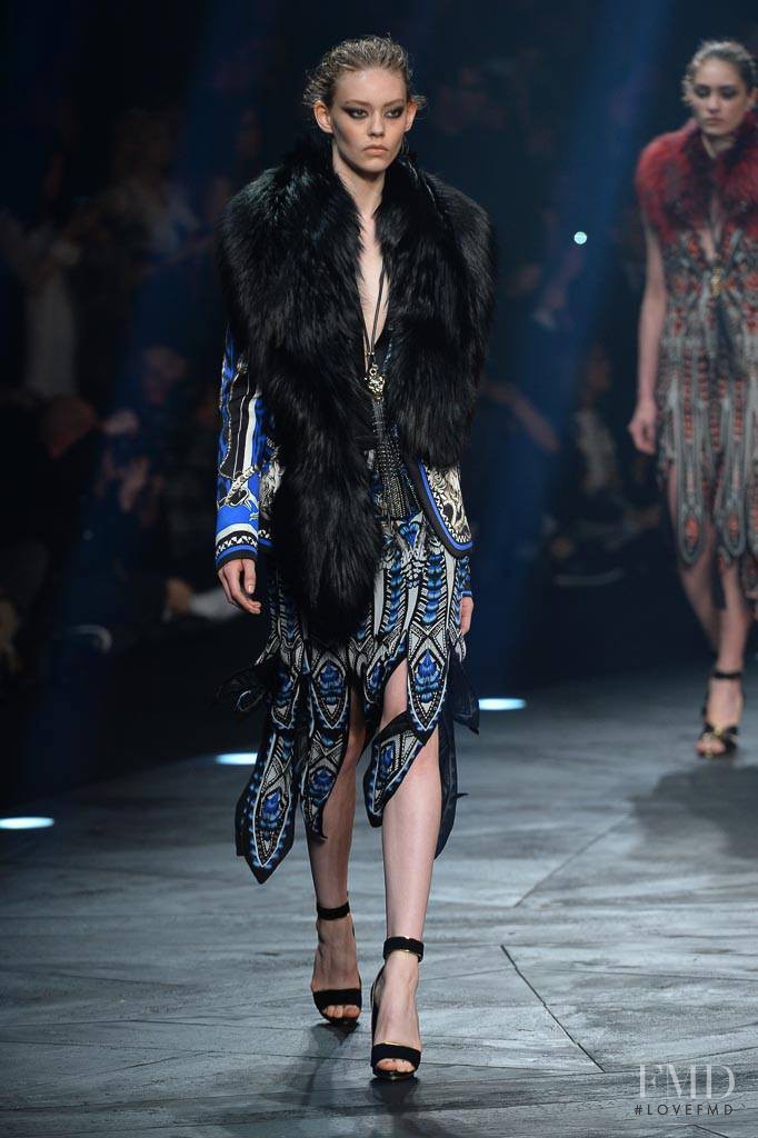 Ondria Hardin featured in  the Roberto Cavalli fashion show for Autumn/Winter 2014
