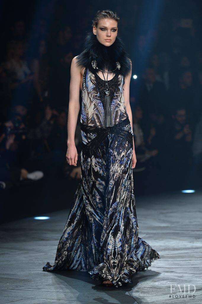Emma Champtaloup featured in  the Roberto Cavalli fashion show for Autumn/Winter 2014