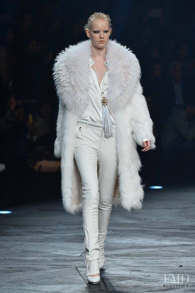 Linn Arvidsson featured in  the Roberto Cavalli fashion show for Autumn/Winter 2014