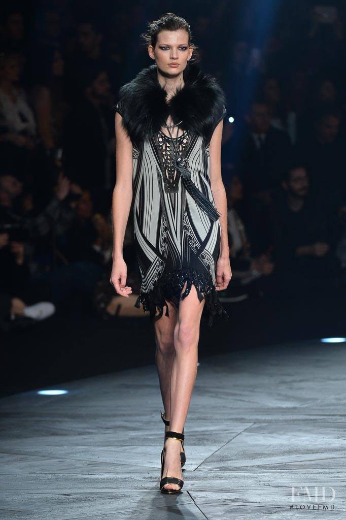 Bette Franke featured in  the Roberto Cavalli fashion show for Autumn/Winter 2014