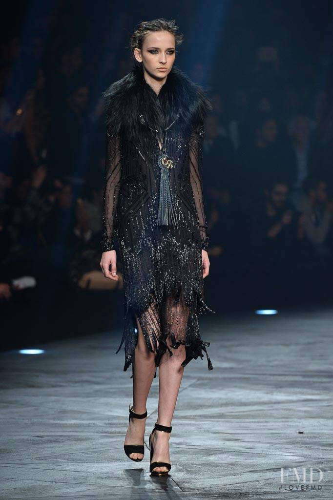 Waleska Gorczevski featured in  the Roberto Cavalli fashion show for Autumn/Winter 2014