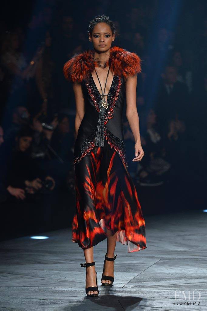 Malaika Firth featured in  the Roberto Cavalli fashion show for Autumn/Winter 2014