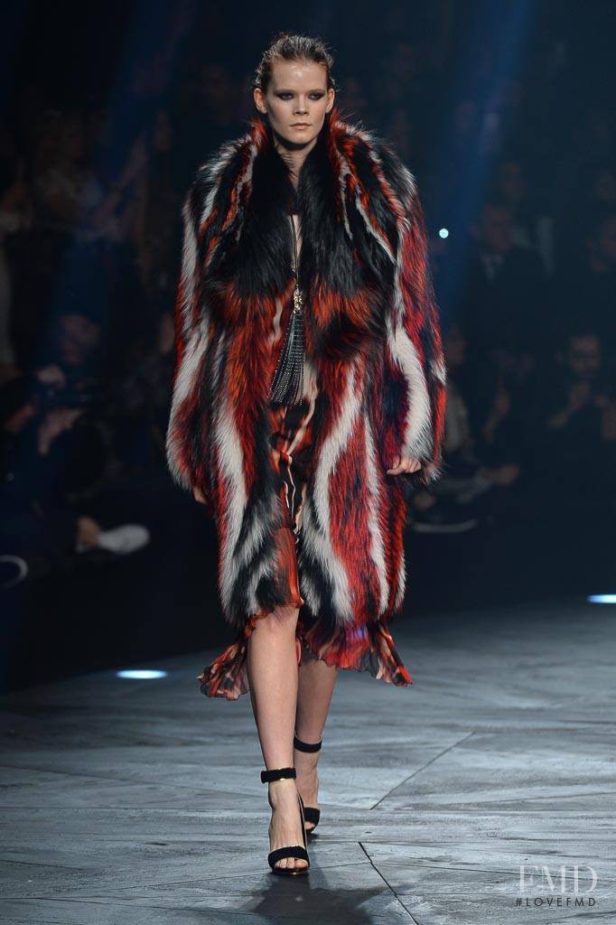Irina Kravchenko featured in  the Roberto Cavalli fashion show for Autumn/Winter 2014