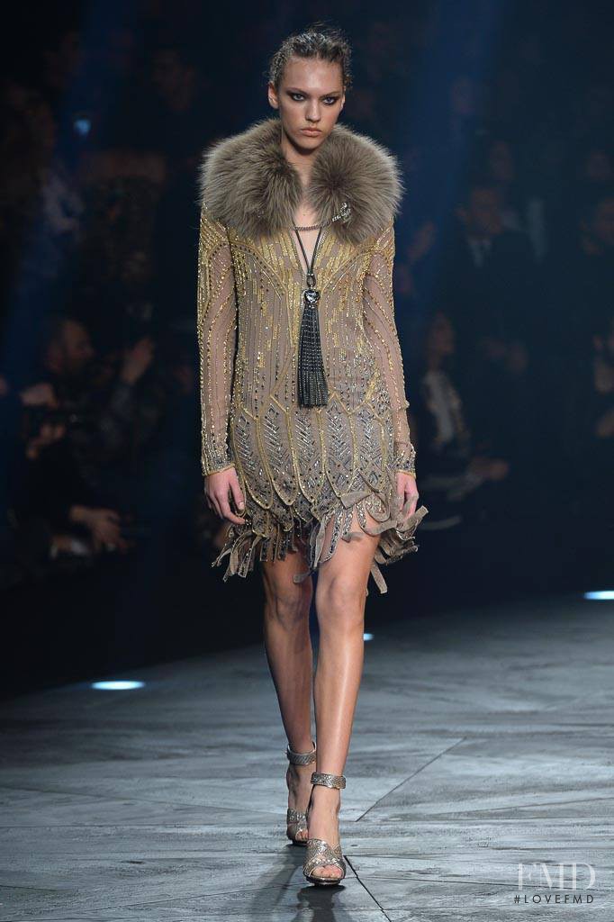 Maggie Jablonski featured in  the Roberto Cavalli fashion show for Autumn/Winter 2014