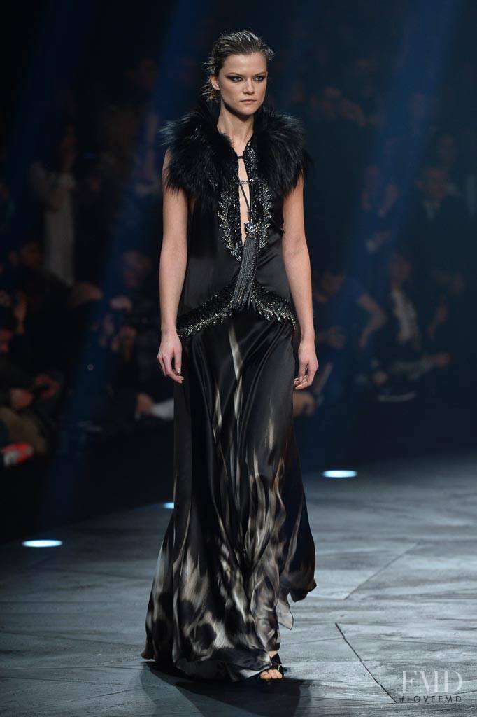 Kasia Struss featured in  the Roberto Cavalli fashion show for Autumn/Winter 2014