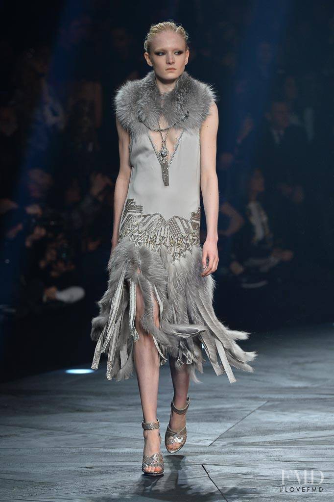 Maja Salamon featured in  the Roberto Cavalli fashion show for Autumn/Winter 2014