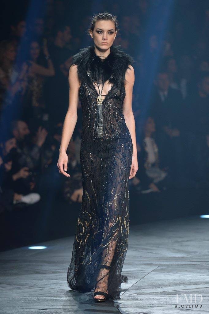 Ronja Furrer featured in  the Roberto Cavalli fashion show for Autumn/Winter 2014