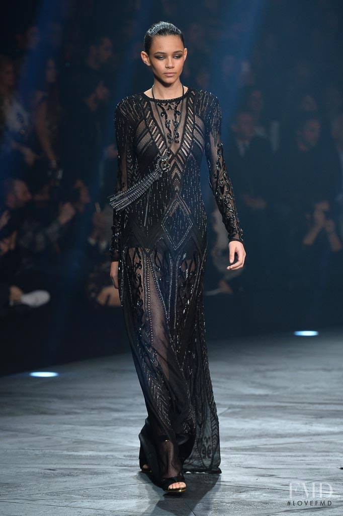 Binx Walton featured in  the Roberto Cavalli fashion show for Autumn/Winter 2014