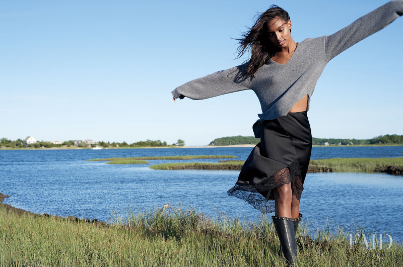 Jasmine Tookes featured in  the Naked Cashmere advertisement for Autumn/Winter 2018