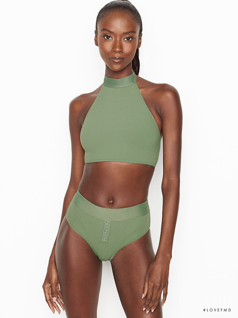 Riley Montana featured in  the Victoria\'s Secret Swim catalogue for Spring/Summer 2019