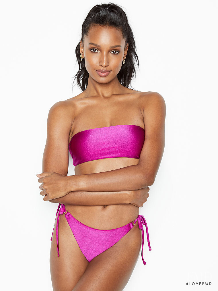 Jasmine Tookes featured in  the Victoria\'s Secret Swim catalogue for Spring/Summer 2019