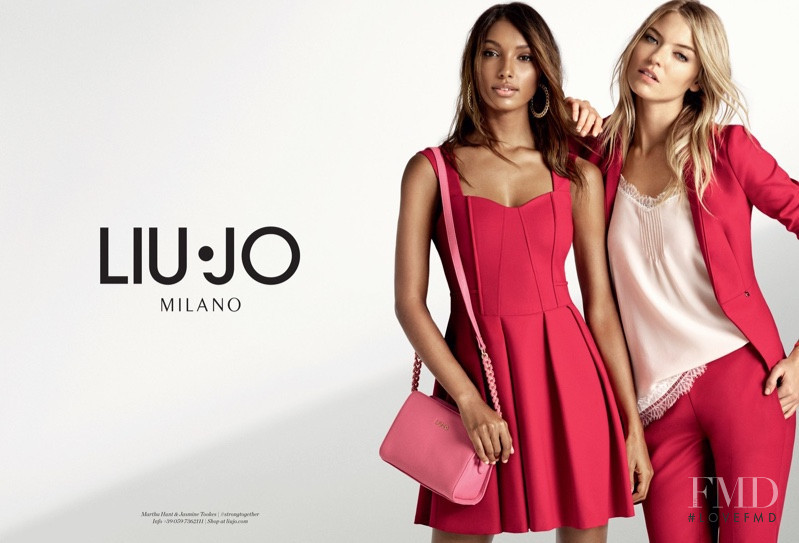 Jasmine Tookes featured in  the Liu Jo advertisement for Spring/Summer 2017