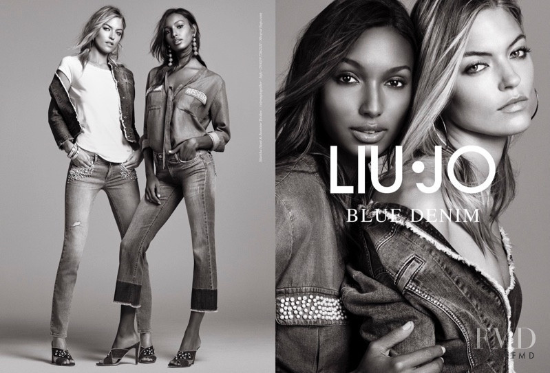 Jasmine Tookes featured in  the Liu Jo Jeans advertisement for Spring/Summer 2017