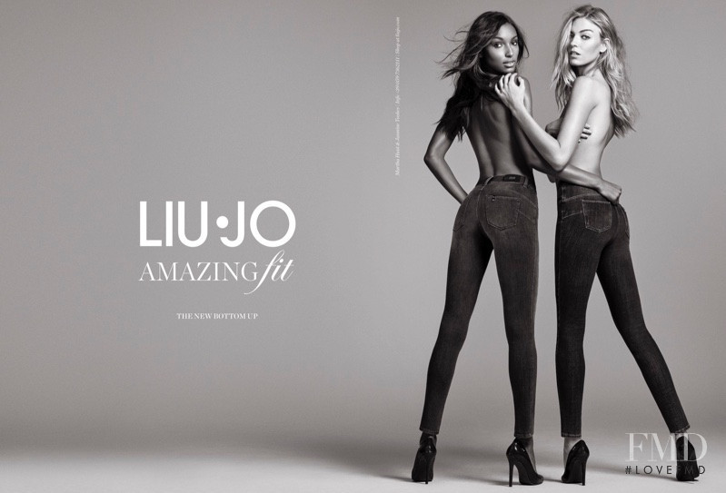 Jasmine Tookes featured in  the Liu Jo Jeans advertisement for Spring/Summer 2017