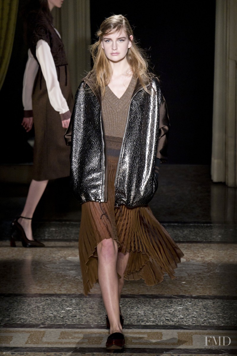 Ieva Palionyte featured in  the Aquilano.Rimondi fashion show for Autumn/Winter 2014