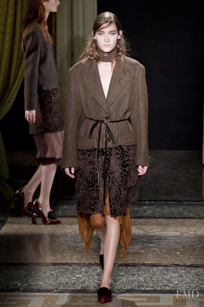 Emma Waldo featured in  the Aquilano.Rimondi fashion show for Autumn/Winter 2014