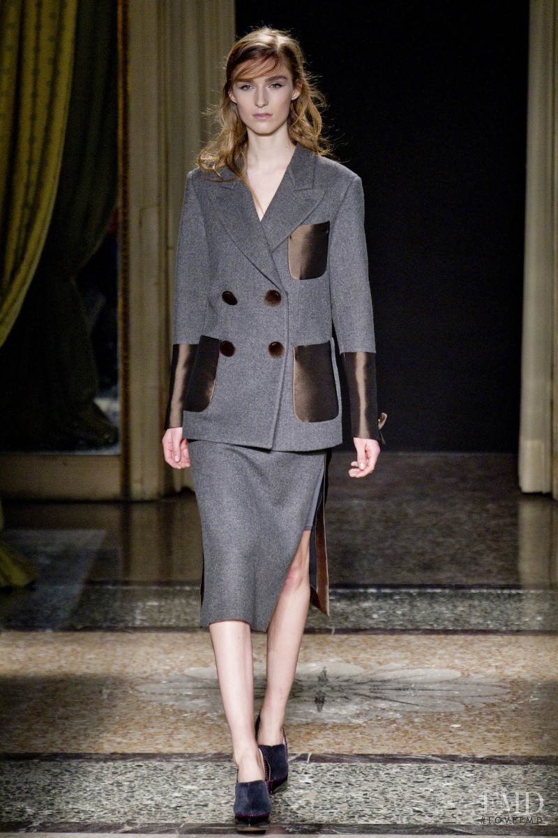 Manuela Frey featured in  the Aquilano.Rimondi fashion show for Autumn/Winter 2014