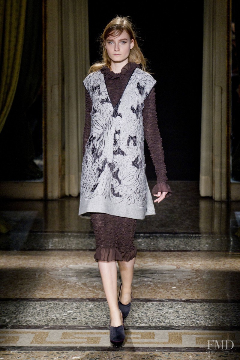 Franciska Gall featured in  the Aquilano.Rimondi fashion show for Autumn/Winter 2014